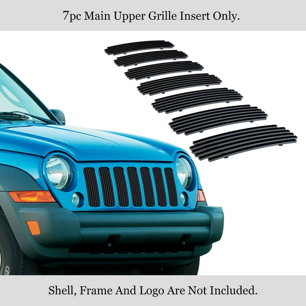 For 2002-2004 Jeep Liberty Grille Material Black